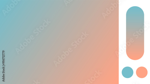 Aquamarine and salmon gradient background with light blurred pattern. Abstract illustration with gradient blur design. Blurred colored abstract background. Colorful gradient. Vector illustration