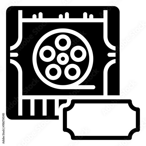 cinema icon, glyph icon style