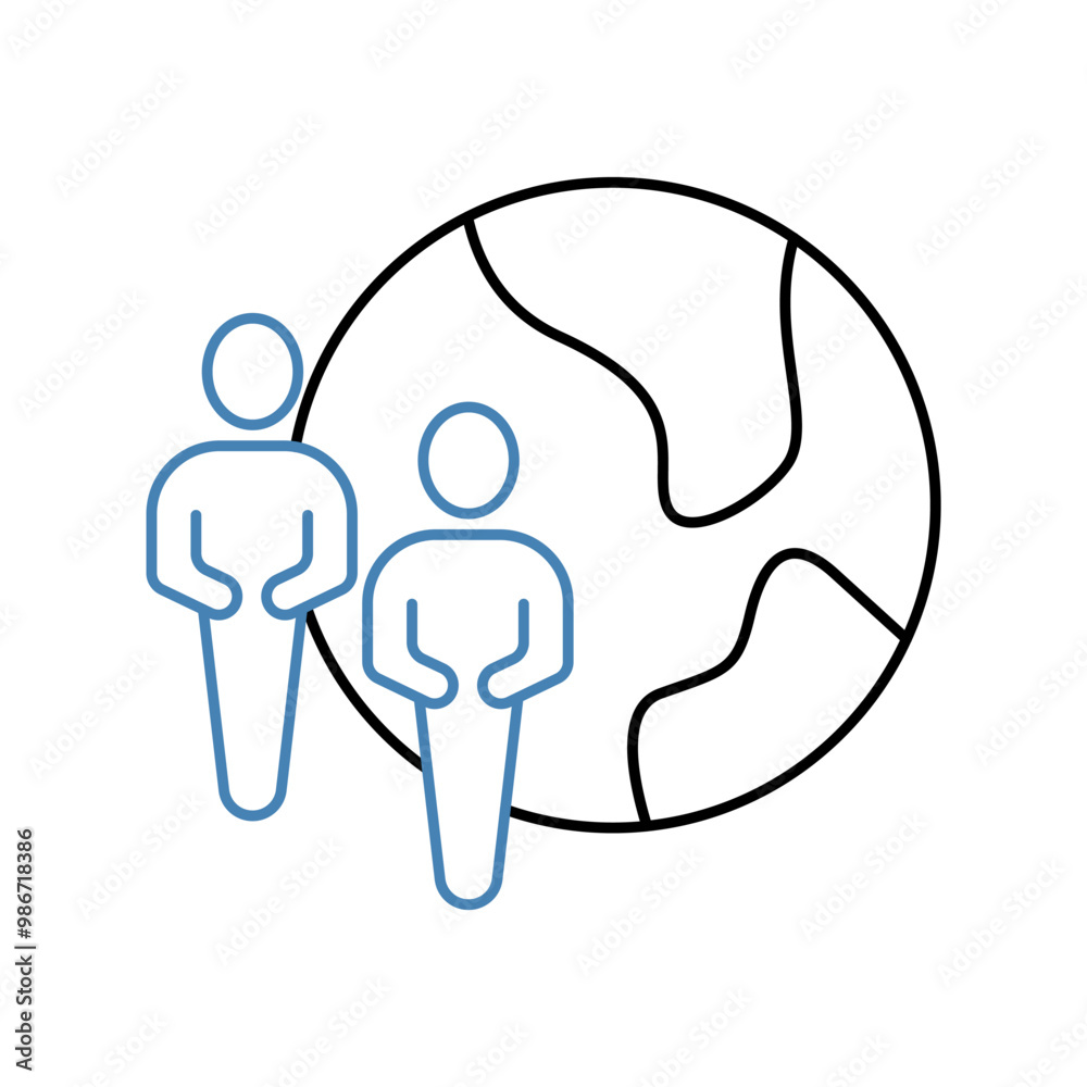 diversity concept line icon. Simple element illustration. diversity concept outline symbol design. diversity concept line icon. Simple element illustration. diversity concept outline symbol design.