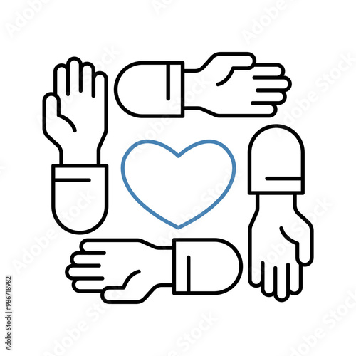 belonging concept line icon. Simple element illustration.belonging concept outline symbol design.