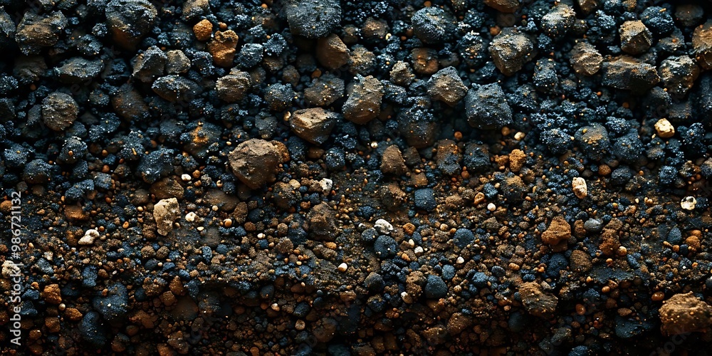 A close-up view of a textured surface featuring various rocks and pebbles in earthy tones. A close-up view of a textured surface featuring various rocks and pebbles in earthy tones.