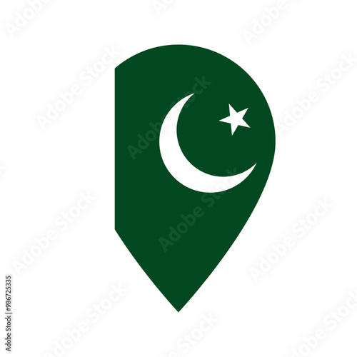 Free Download Pakistan flag location icon - GFXLoad
