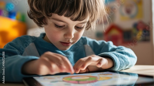 Young Child Using a Tablet