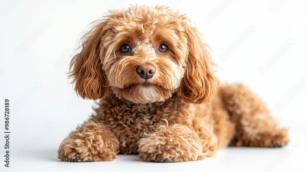Curious Poodle in a Full Body Photograph Curious Poodle in a Full Body Photograph
