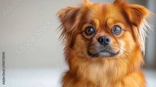 Curious Pekingese Dog with Warm Expression