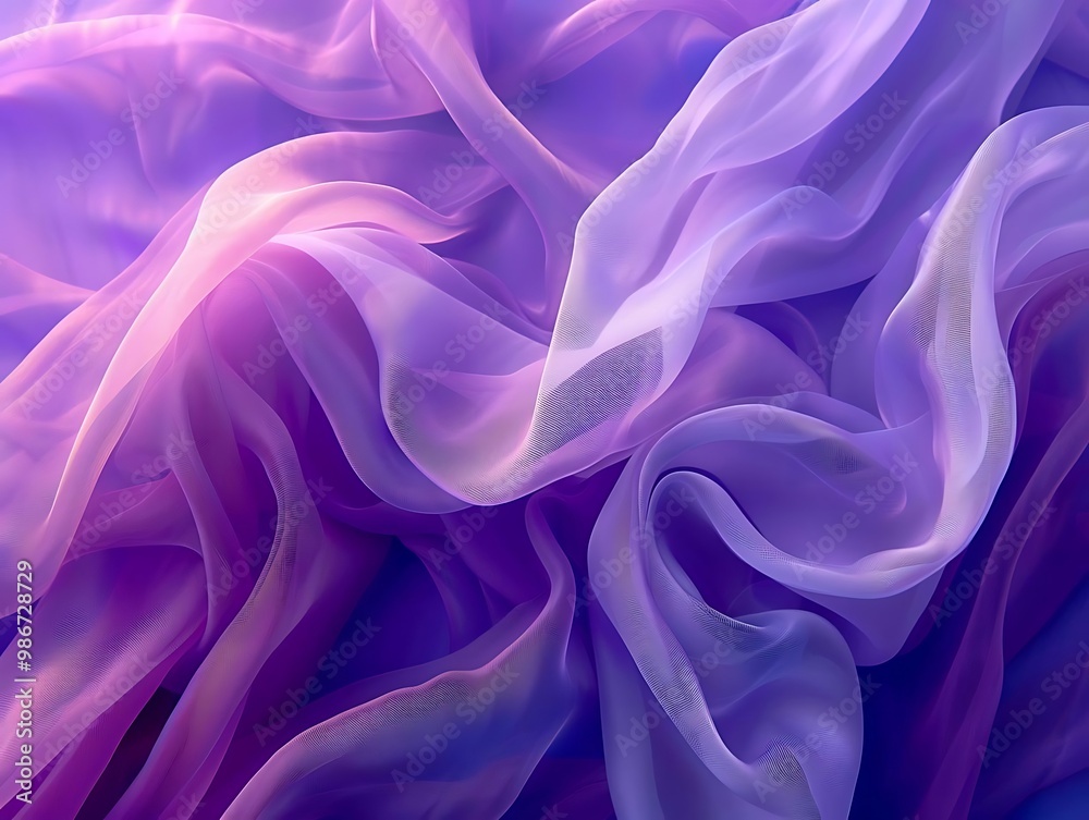 A soft, flowing fabric in shades of purple and pink, creating an ethereal atmosphere. A soft, flowing fabric in shades of purple and pink, creating an ethereal atmosphere.