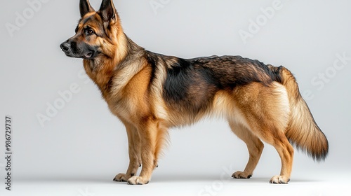 Majestic German Shepherd in Full Body Pose