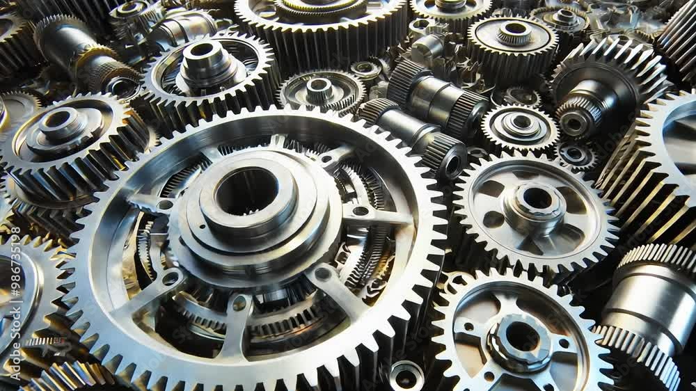 Intricate and Complex Arrangement of Industrial Gears and Cogs Intricate and Complex Arrangement of Industrial Gears and Cogs