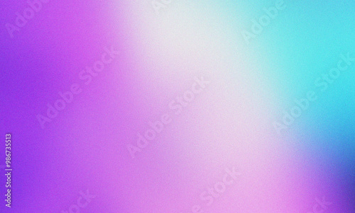 Vibrant purple blue white color gradient grainy background noise texture effect large banner design