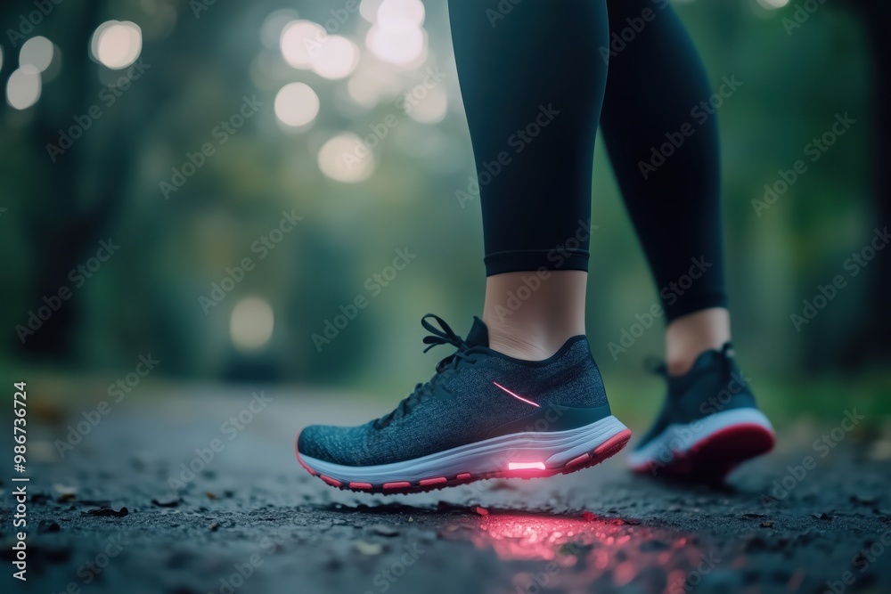 A young woman suffered an ankle injury while training and running A young woman suffered an ankle injury while training and running
