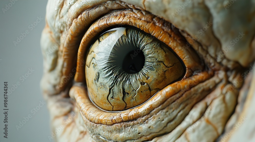 Close-Up of a Reptilian Eye: A Mystical and Intriguing Creature Close-Up of a Reptilian Eye: A Mystical and Intriguing Creature