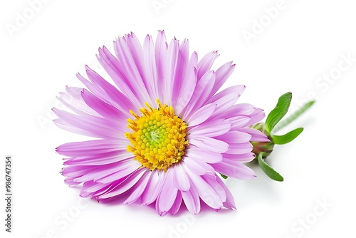 Aster Flower isolated on white background,