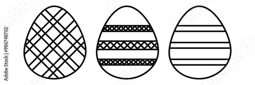 Easter egg vector. Happy Easter hunt symbol. April spring holiday sign. Easter day element. Holiday decorative egg for ester. Vector illustration