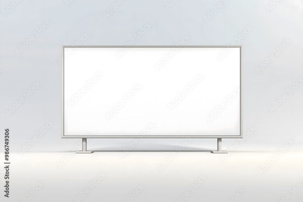 3d mockup of white billboard In the studio, copy space 3d mockup of white billboard In the studio, copy space