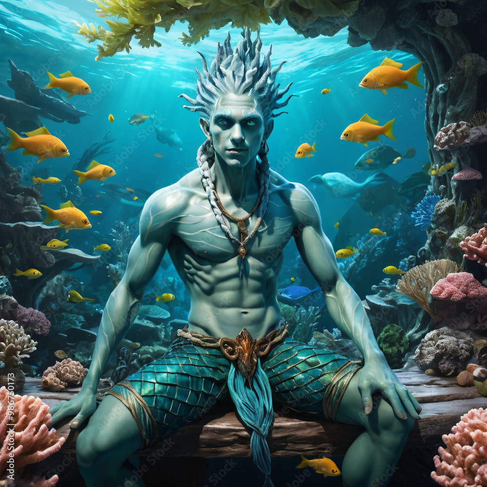 Fototapeta premium scene with fishes