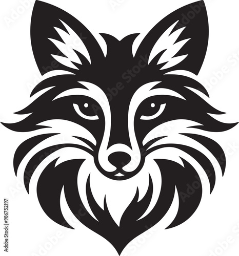 Wallpaper Mural Fox head vector art design Torontodigital.ca