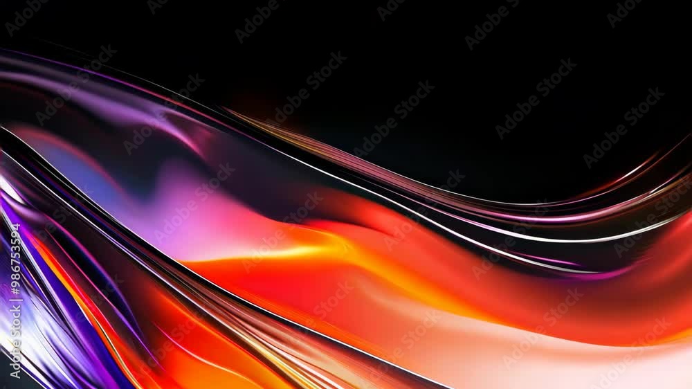 Abstract Fluid Motion with Vivid Gradient Colors and Smooth Movement