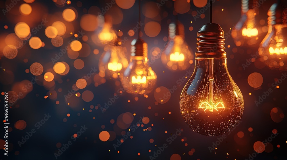 Warm string lights glowing softly against a dark background with a cozy bokeh effect Warm string lights glowing softly against a dark background with a cozy bokeh effect