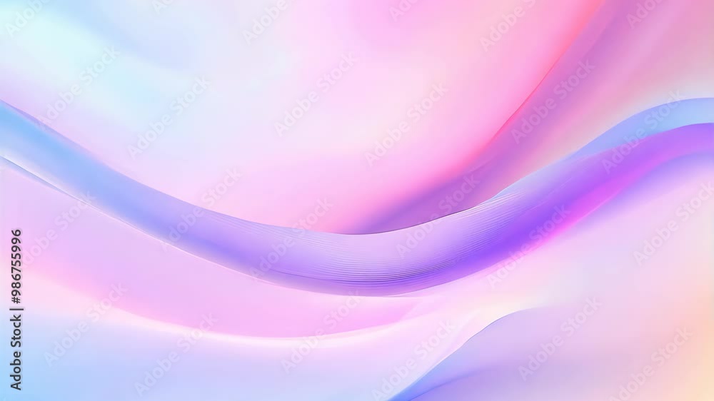 Abstract Soft Gradient Flowing Waves Background Animation Loop