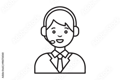 Costumer service icon vector design template