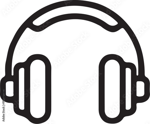 headphones icon on white background