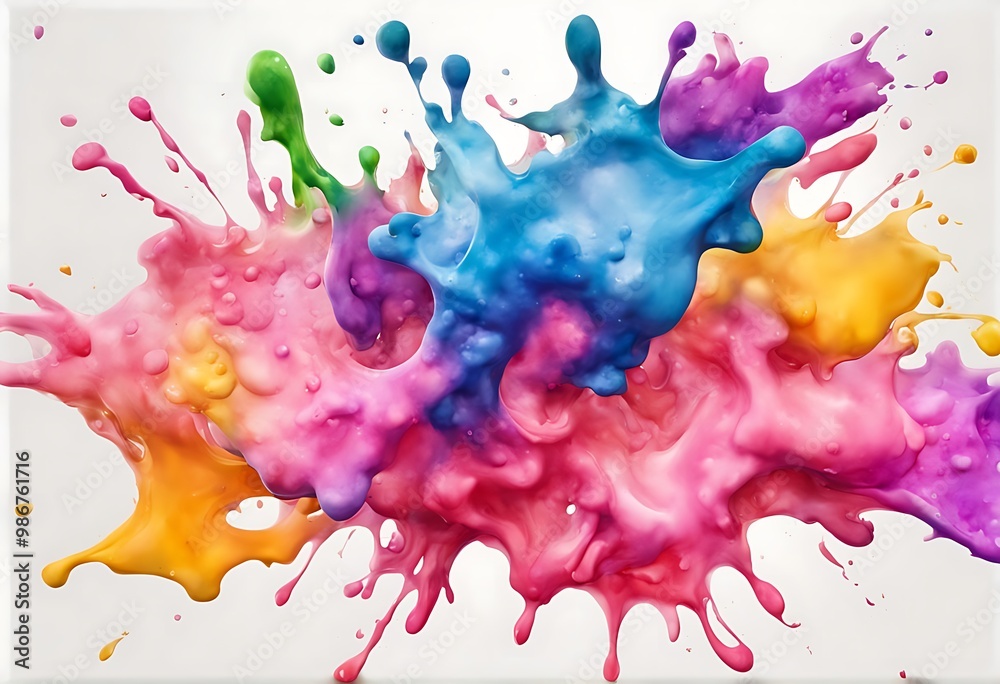 Abstract Colorful Liquid Splash. Abstract Colorful Liquid Splash.