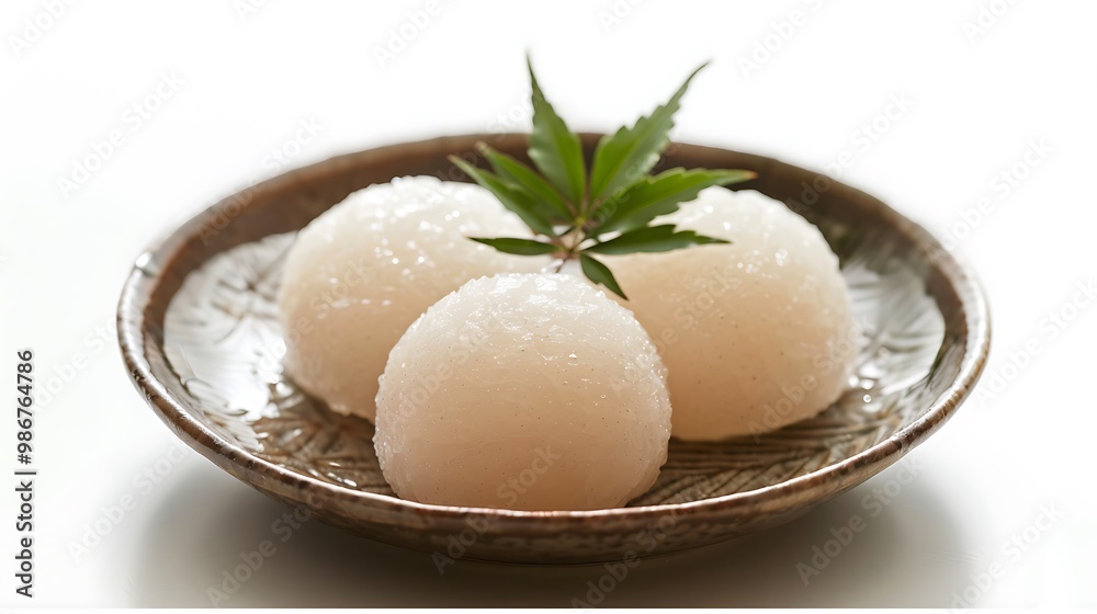 Japanese Food Konjac isolated on white background. Japanese Food Konjac isolated on white background.
