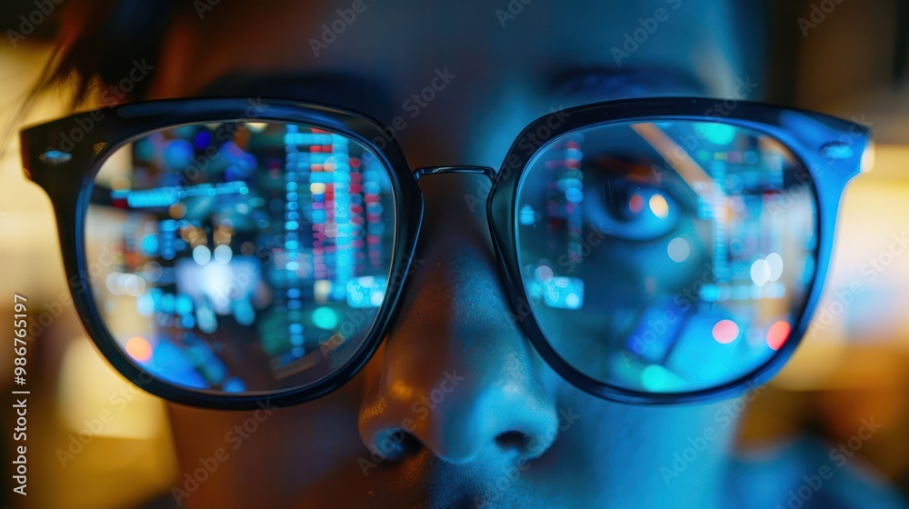 Close-up of a smartphone screen showing a video conference call, reflected in the glasses of a businessperson. Close-up of a smartphone screen showing a video conference call, reflected in the glasses of a businessperson.