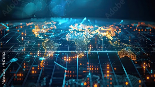 Analyzing financial investment plan in relation to economic growth. Global network data banking analytics.