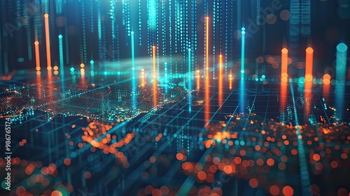 Analyzing financial investment plan in relation to economic growth. Global network data banking analytics.