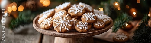 Festive gingerbread cookies decorated with white icing, perfect for holiday celebrations and sweet gatherings.