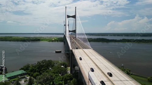 The Dames Point Bridge (Napoleon Bonaparte Broward Bridge) is a cable-stayed bridge over the St. Johns River in Jacksonville, Florida photo