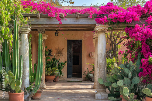 Fototapeta Naklejka Na Ścianę i Meble -  flowers in front of a house