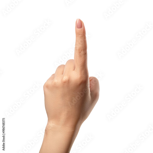Hand pointing up photo