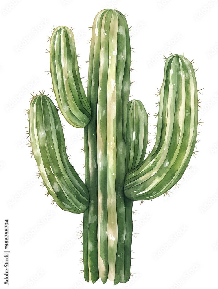 Watercolor cactus isolated on transparent background. Watercolor cactus isolated on transparent background.