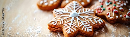 Delicious homemade gingerbread cookies decorated for the holiday season, perfect for festive gatherings and celebrations.