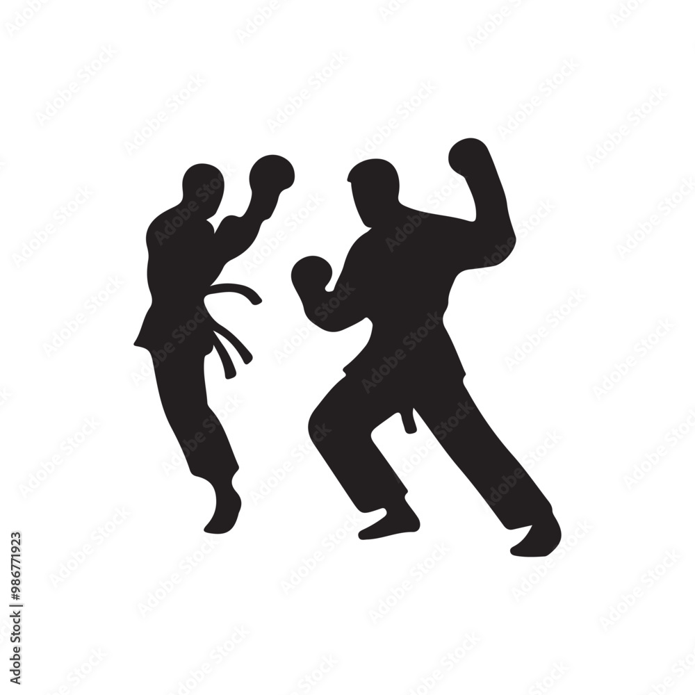 Creative Set Of Illustration Boxing Logo Design