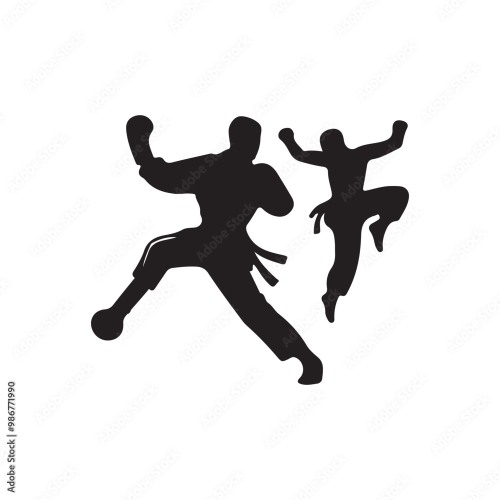 Creative Set Of Illustration Boxing Logo Design Creative Set Of Illustration Boxing Logo Design