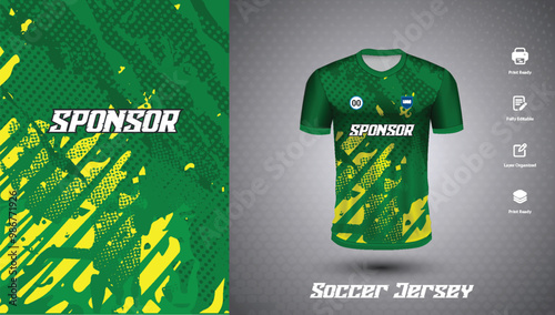 Soccer jersey design for sublimation or sports t-shirt design for cricket
