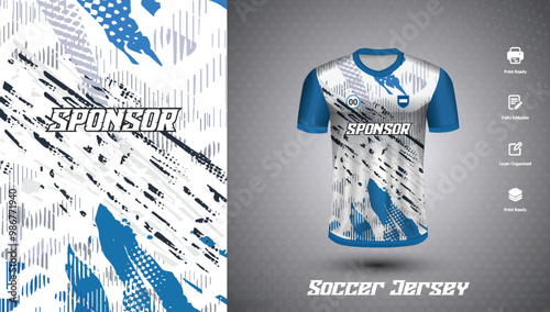 Soccer jersey design for sublimation or sports t-shirt design for cricket
