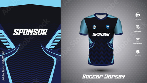 Soccer jersey design for sublimation or sports t-shirt design for cricket
