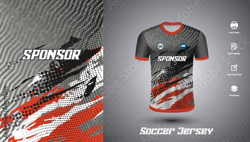 Soccer jersey design for sublimation or sports t-shirt design for cricket
