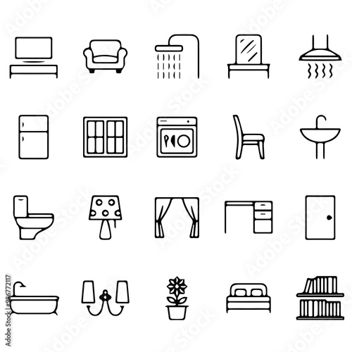 Home Furniture Icon Set