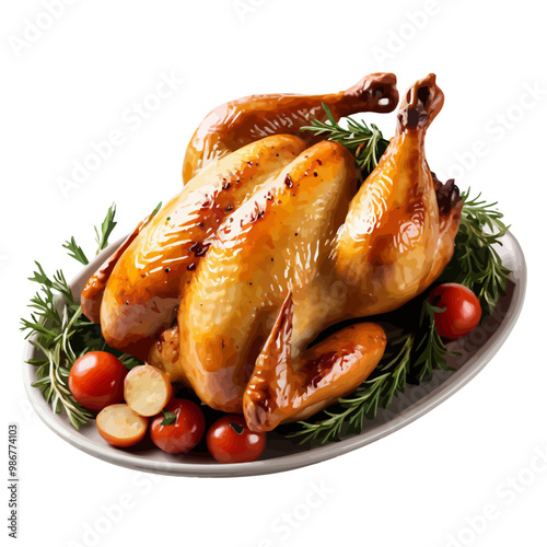 roasted chicken with vegetables