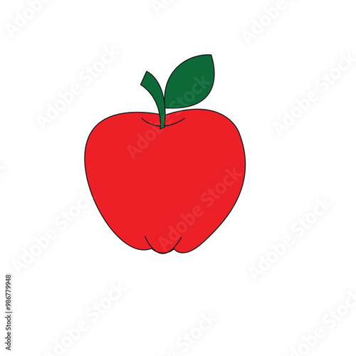 vector apple fruit food symbol health eps 10