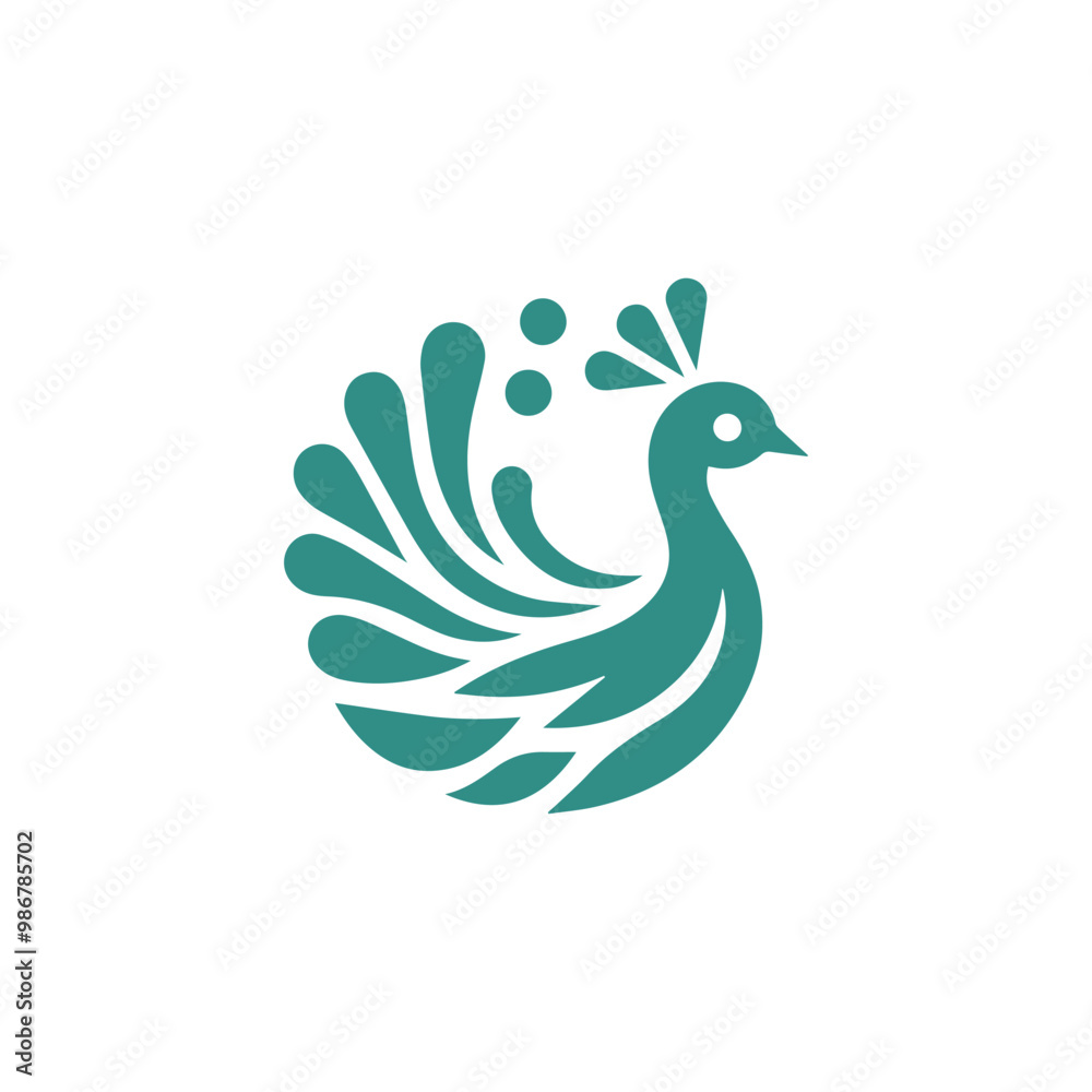 Obraz premium Minimalist swan logo