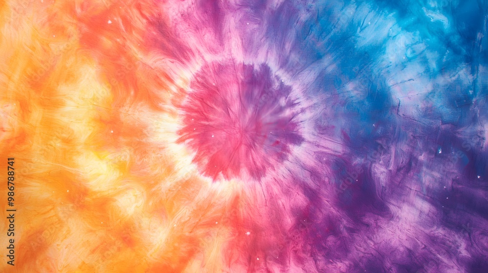 Abstract Tie Dye Pattern in Yellow, Orange, Pink, Purple, and Blue. Abstract Tie Dye Pattern in Yellow, Orange, Pink, Purple, and Blue.