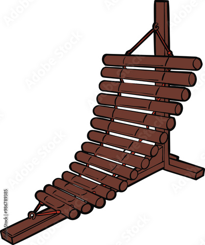 Pong lang Thai folk music instrument