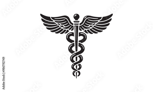 caduceus medical icon. vector illustration
