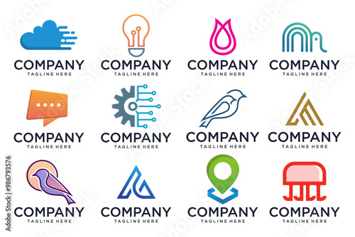 Abstract technology logos collection. abstract logos. Icon design . Vector illustration